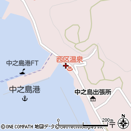 西区温泉周辺の地図