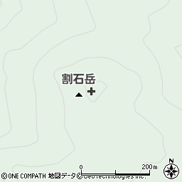 割石岳周辺の地図