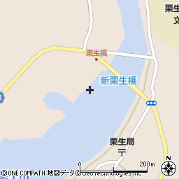 新栗生橋周辺の地図