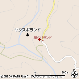 屋久島の自然林周辺の地図