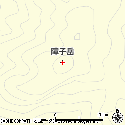 障子岳周辺の地図