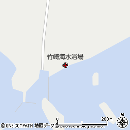 竹崎海水浴場周辺の地図