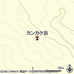 カンカケ岳周辺の地図