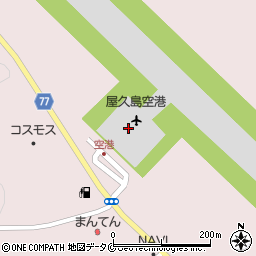屋久島空港周辺の地図