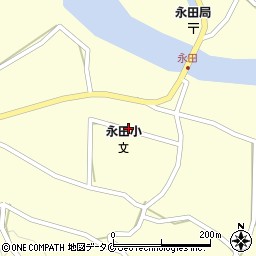 鹿児島県熊毛郡屋久島町永田周辺の地図