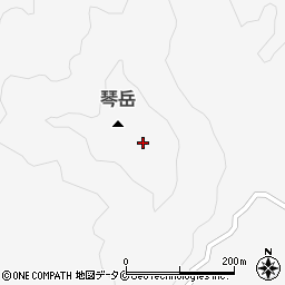 琴岳周辺の地図