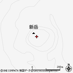 新岳周辺の地図