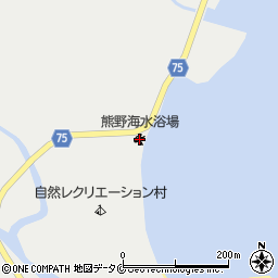 熊野海水浴場周辺の地図