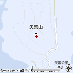 矢筈岳周辺の地図