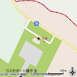 種子島空港ターミナル発着口周辺の地図