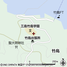 竹島小中学校周辺の地図