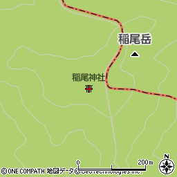 稲尾神社周辺の地図