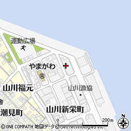 鹿児島県指宿市山川新栄町周辺の地図