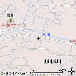 成川郵便局周辺の地図