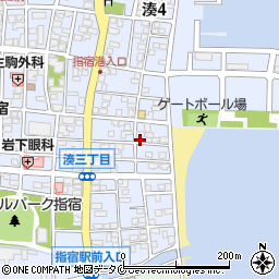 鹿児島県指宿市湊3丁目周辺の地図