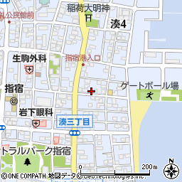 鹿児島県指宿市湊周辺の地図