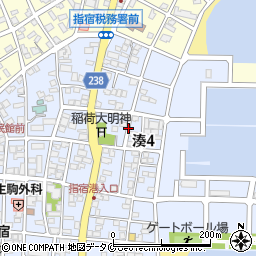鹿児島県指宿市湊4丁目周辺の地図