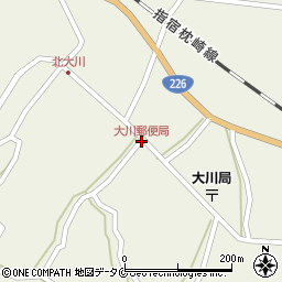 大川郵便局周辺の地図