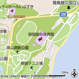 指宿総合体育館周辺の地図