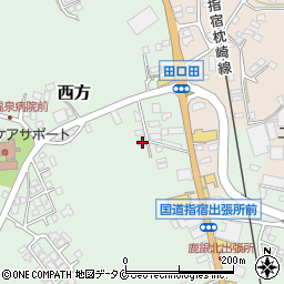鹿児島県指宿市西方2082-2周辺の地図