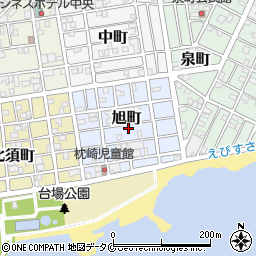 鹿児島県枕崎市旭町周辺の地図