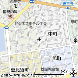 鹿児島県枕崎市中町55周辺の地図