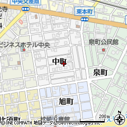 鹿児島県枕崎市中町周辺の地図