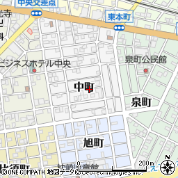 鹿児島県枕崎市中町周辺の地図