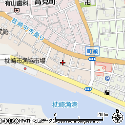 鹿児島県枕崎市汐見町周辺の地図