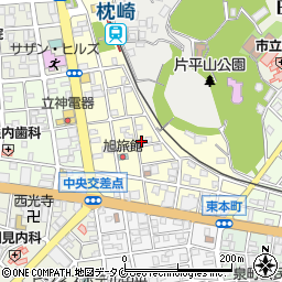 鹿児島県枕崎市東本町周辺の地図