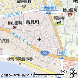 鹿児島県枕崎市高見町135周辺の地図