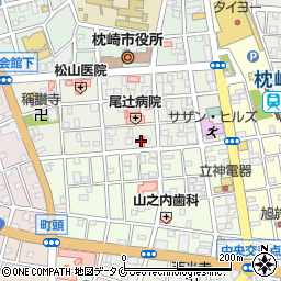 枕崎住吉郵便局周辺の地図