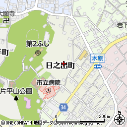 鹿児島県枕崎市日之出町周辺の地図