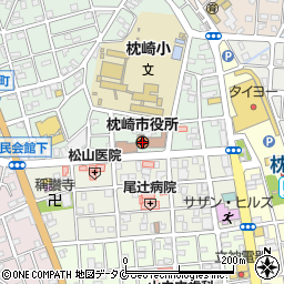 鹿児島県枕崎市周辺の地図