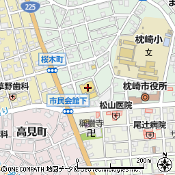 枕崎市市民会館周辺の地図