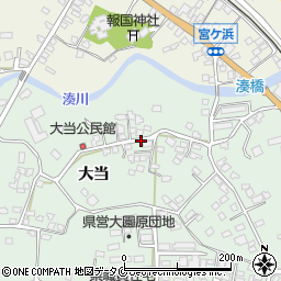 鹿児島県指宿市大当周辺の地図