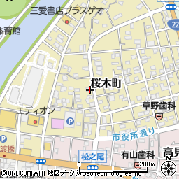 鹿児島県枕崎市桜木町周辺の地図