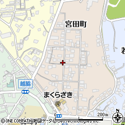 鹿児島県枕崎市宮田町周辺の地図