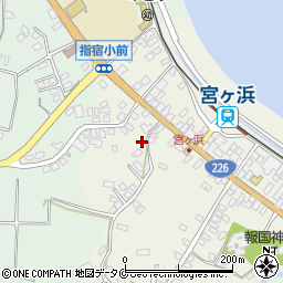 鹿児島県指宿市宮ケ浜周辺の地図