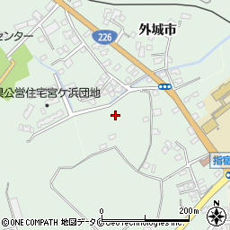 鹿児島県指宿市外城市6686周辺の地図