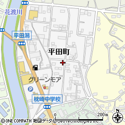 鹿児島県枕崎市平田町周辺の地図