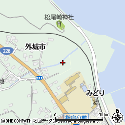 鹿児島県指宿市外城市周辺の地図