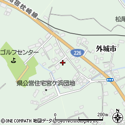 鹿児島県指宿市外城市7110周辺の地図