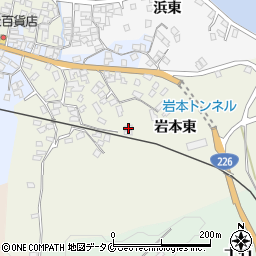 鹿児島県指宿市岩本東318周辺の地図