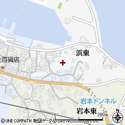 鹿児島県指宿市浜東周辺の地図