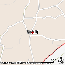 鹿児島県枕崎市駒水町周辺の地図
