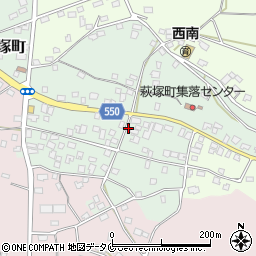 〒893-0036 鹿児島県鹿屋市萩塚町の地図