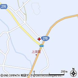 鹿児島県南さつま市加世田津貫14428-1周辺の地図