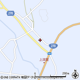 鹿児島県南さつま市加世田津貫14395周辺の地図