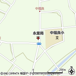 永里郵便局周辺の地図